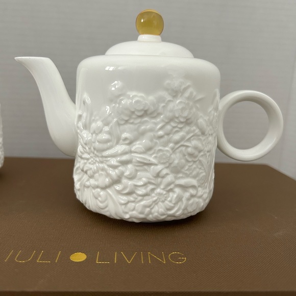 Liuli Living Four Seasons Of Leisure Bone China Coffee And Tea Set. New In Box - Picture 6 of 16
